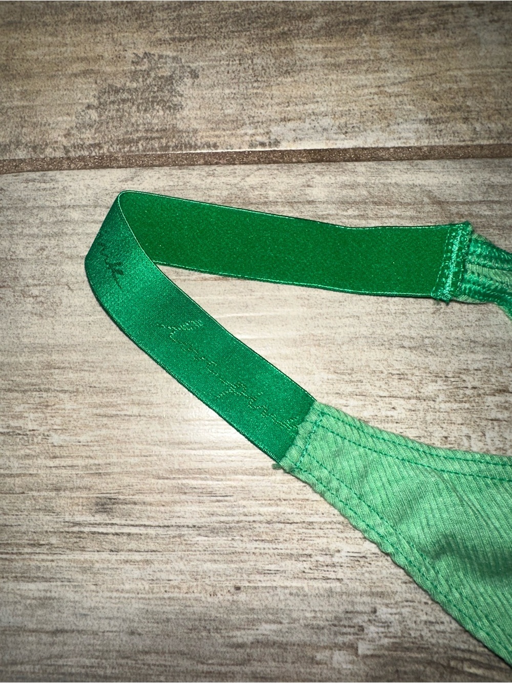 PINK Victoria's Secret Green Ribbed Thong 🍃 - Picture 4 of 5